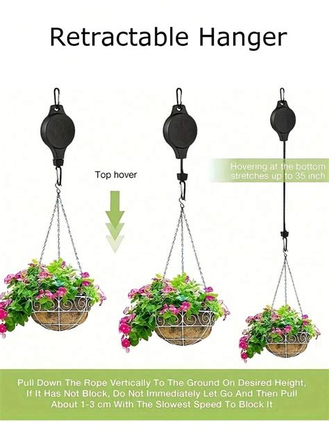 retractable plant hanger|retractable plant hangers lowe's.